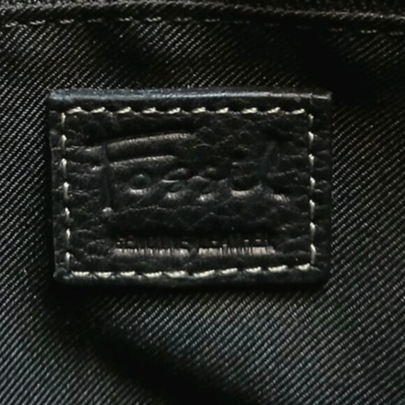 Fossil Black Leather Crossbody Organizer Bag Vintage Style VGUC - Picture 2 of 10